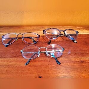 3 Pair of Designer Eyeglass Frames: Armani, Juicy Couture, & Luxorica